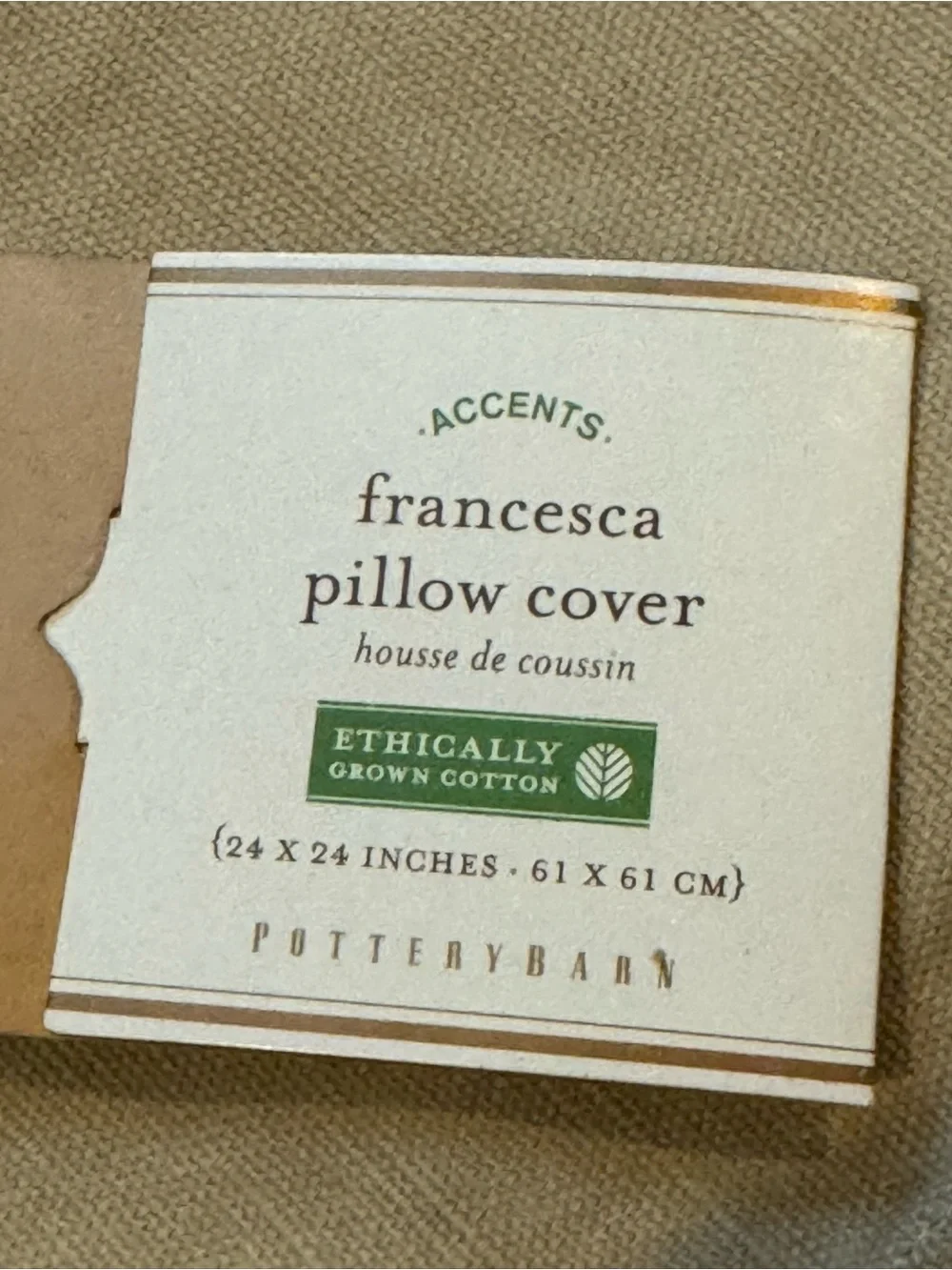 NWT Pottery Barn Francesca Pillow Sham Cover Ivory Embroidered Floral Damask 24”